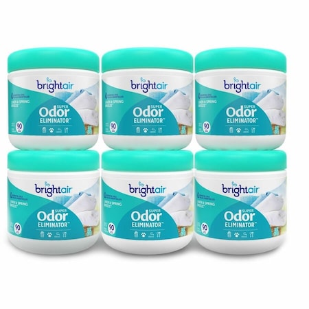 Bright Air Super Odor Eliminator, Linen & Spring Breeze Scented, 14 fl oz, 6PK 901046