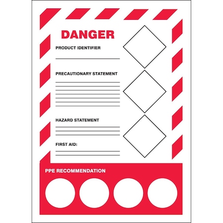 Accuform GHS SECONDARY CONTAINER LABELS DANGER LZH106VSP