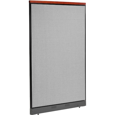 Global Industrial Interion Deluxe Office Partition Panel with Pass Thru Cable, 48-1/4"W x 101-1/2"H, Gray 695789DPGY