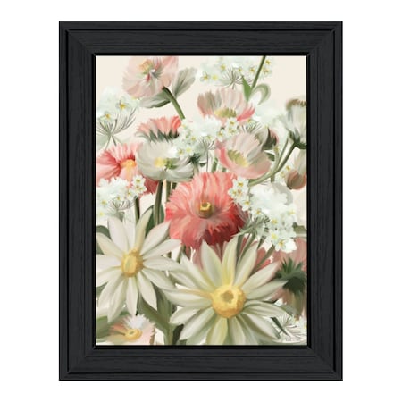 Homeroots Summer Wildflowers For You Black Framed Print Wall Art 529862