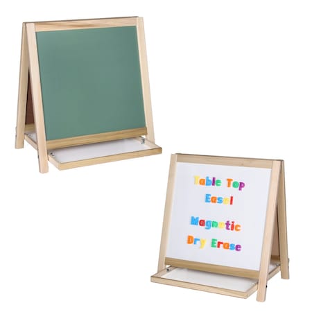 Flipside Magnetic Table Top Easel - Green Chalk/ White Markerboard 17306