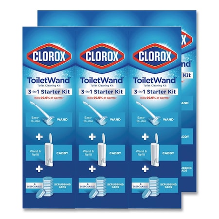 Clorox White, Plastic, 15.38 in L Overall, 6 PK 03191