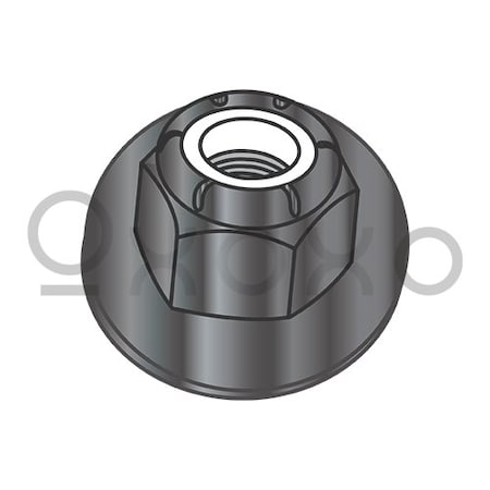 Oxoxo 3/8-16 Nylon Insert Flange Stop Hex Lock Nut Black Oxide And Oil, 1000PK 634455