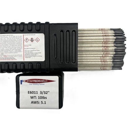 Star Tech Weld E6011 Welding Rod 3/32" E6011 Stick Welding Electrodes 10Lbs with Arc stability 3/32" E6011-094-10