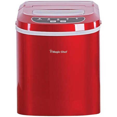 Magic Chef 27lb-Capacity Ice Maker, Red MCIM22R