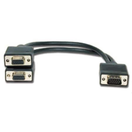 Comprehensive Hd15 Plug to Two Hd15 Jack Adapter Cable 1Ft HD15P-2HD15J