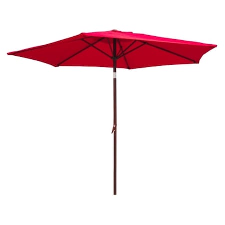International Caravan 8 ft. Outdoor Aluminum Umbrella, Ruby Red YF-1104-2.5M-RR