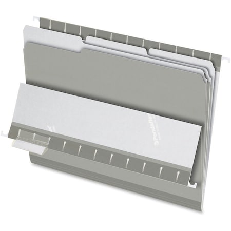 Tops Business Forms Pendaflex, INTERIOR FILE FOLDERS, 1/3-CUT TABS, LETTER SIZE, GRAY, 100PK 421013GRA