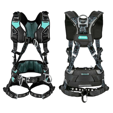 Safewaze Contour Construction Harness: 3D, QC Chest, FD, TB Legs (M) 025-1634