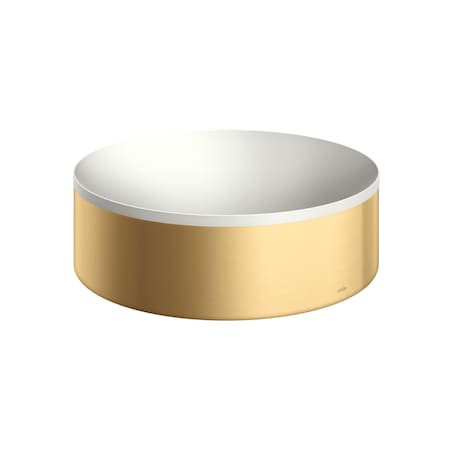 Axor Suite Sinks Round Sink without Overflow, 11 3/4" in Brushed Gold Optic 42000250