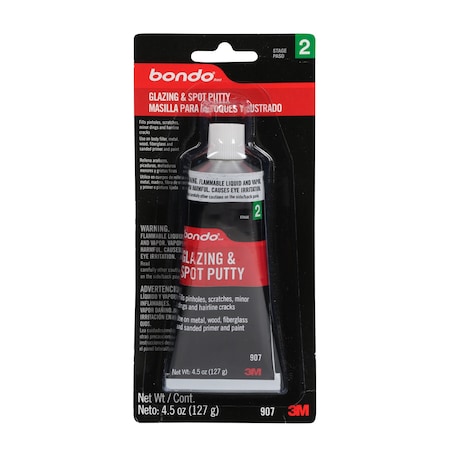 Bondo Glazing and Spot Putty, 4.5 oz, 6PK 907SRP