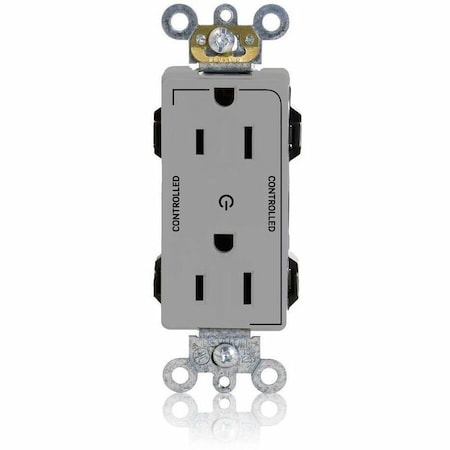 Leviton Straight Blade Receptacle, 5-15R, 15 A, 125V AC, Flush Mount, Self-Grounded M1626-2SG