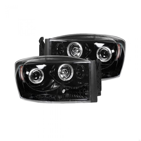 Recon 06-08 RAM 1500 06-09 2500/3500 PROJECTOR HEADLIGHTS W/CCFL HALOS/DRL-S 264199BKCC