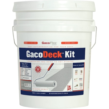 Gaco GacoDeck Pewter Elastomeric Deck Coating 3.5 Gal. Kit DK02