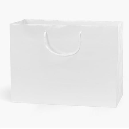 Nashville Wraps White Gloss Gift Bags, Medium 13x5x10, 10PK GTMMWH