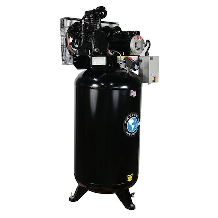 Atlas Automotive Equipment 5Hp 80 Gallon Air Compressor W/ Mag Starter MP-6580V2-MS