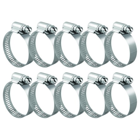 Grizzly Supply Hose Clamp, SAE 36, 304 Stainless Steel, Zinc Screw, 1-13/16 to 2-3/4 in Clamping Dia, 10PK #36P HC