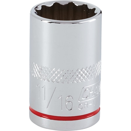 Channellock 1/2'' Drive 11/16'' 12-Point Shallow Standard Socket 333115