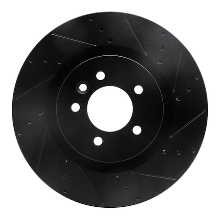 Dynamic Friction Co DFC Brake Rotor - Drilled and Slotted - Black 633-11011R
