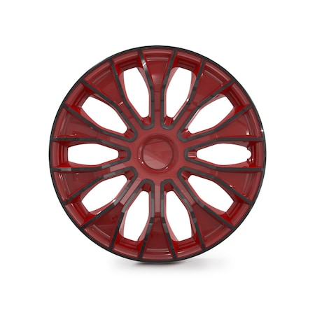 Altertrim 15 in Univ Hubcaps for steel whls, Snap-On, (Blk & Red Lacq), 4PK CHB-5086-BRB-15