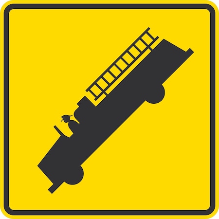 Lyle W11-8, Firestation Symbol, 30x30, High Intensity Prismatic, Yellow G-15436-HI_30x30