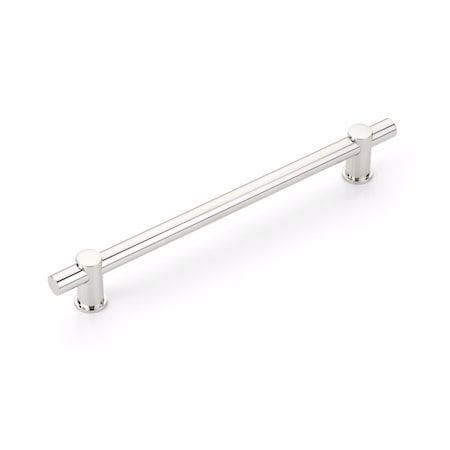 Schaub 8in Center to Center Fonce Bar Cabinet Pull Polished Nickel Finish 428-PN