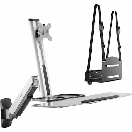 Rocstor ERGOCENTER EW2 PREMIUM SINGLE MONITOR WALL MOUNT WORKSTATION-PREIMUM GAS SPRING Y10N028-S1
