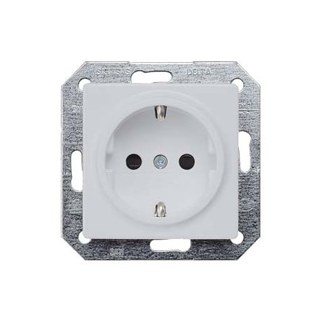 Siemens DELTA i-system aluminum-metallic SCHUKO socket outlet 10/16 A 250 V 5UB1934