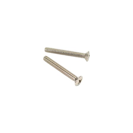 Master Plumber Chrome Finish Bathtub Overflow Face Plate Screw, 2-Pk. 738-211