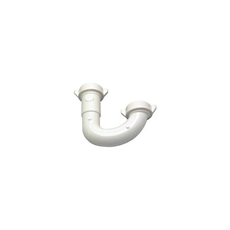 Master Plumber Lavatory Drain J Bend, White Plastic, 1.25-In. Tube Slip Joint 823-617