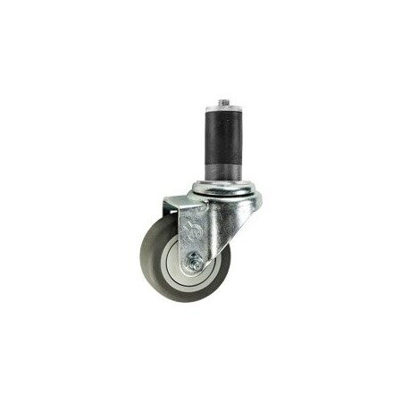 Service Caster 3'' Thermoplastic Rubber Wheel Swivel 1-1/2'' Expanding Stem Caster SCC-EX20S314-TPRB-112