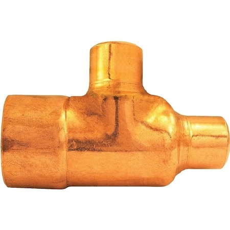Epc Elkhart Products 111R Series Reducing Pipe Tee, 3/4 x 1/2 x 1/2 in, Sweat, Copper 32794