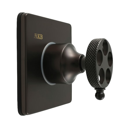 Kingston Brass Single-Handle Three-Way Diverter Valve with Square Trim Kit, Oil Rubbed Bronze KS3045RKX