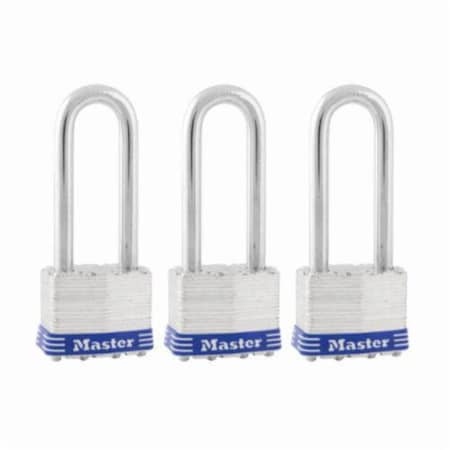Master Lock Non-Rekeyable Safety Padlock with 2-1/2 in Shackle, Alike Key, 5/16 in Shackle 1TRILJ