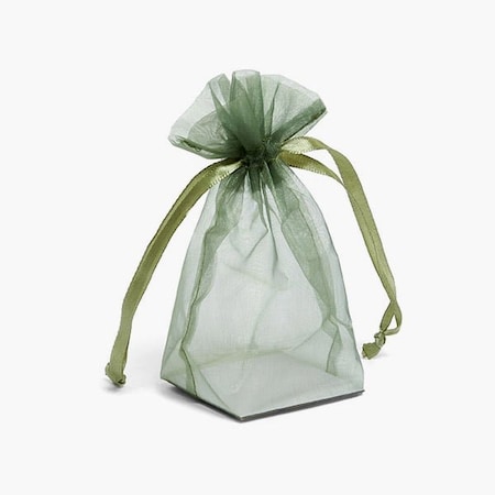 Nashville Wraps Olive Square Gusseted Sheer Bag, 2.25x2.25x6, 10PK GHB226OL