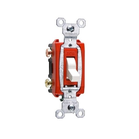 Pass & Seymour Wall Switch, 2 hp, Toggle, 20 A, White CS20AC3W