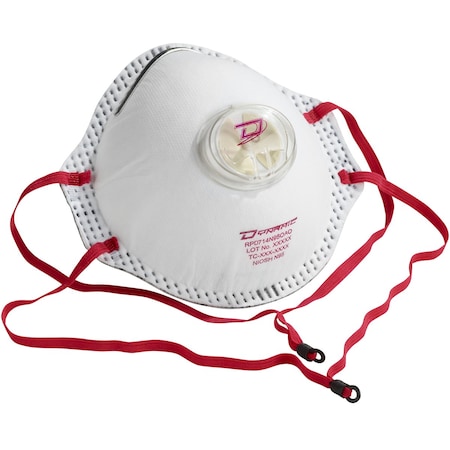 Dynamic Deluxe N95 Disposable Respirator w/Butterfly Valve, Nuisance Level for OV-AG-Ozone, FR Material, 10PK 270-RPD714N95OAO