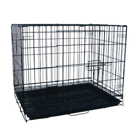 Peticare 24 in. Dog Kennel Cage With Bottom Grate - Black PE2503595