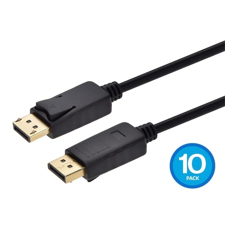 Monoprice Select Series DisplayPort 1.2a Cable  1.5ft 10-Pack, 10PK 41278