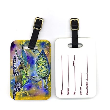 Carolines Treasures Pair of Turtle Luggage Tags - 4 x 2.75 In. CA74738