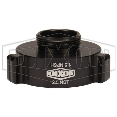 Dixon Style N37 Rocker Lug Hydrant Adapter, 2-1/2 x 1-1/2 in, Female NST NH x MNPSH Connection, Hardcoat N37-25F15S