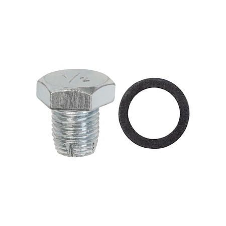 Auveco Oil Drain Plug with Gasket Single Oversize 1/2in-20, 5PK 19587