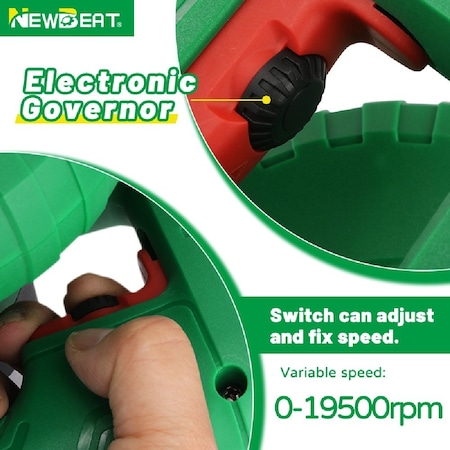 Edendirect 7 in. Variable Speed Floor Fan in Green with 2-in-1 Blower Vacuum, 600W 110V & Double Insulation ZR-NBT-EB-30A