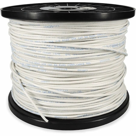 Add-On 1000FT NON-TERMINATED WHITE CAT6 UTP SLIM PVC COPPER PATCH CABL ADD-CAT6SLBULK1K-WE