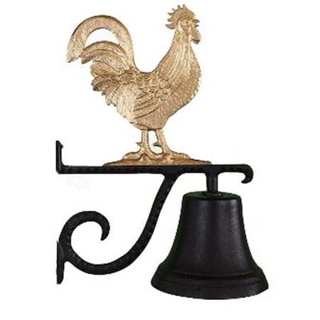 Swivel Cast Bell With Gold Bronze Rooster Ornament SW787752