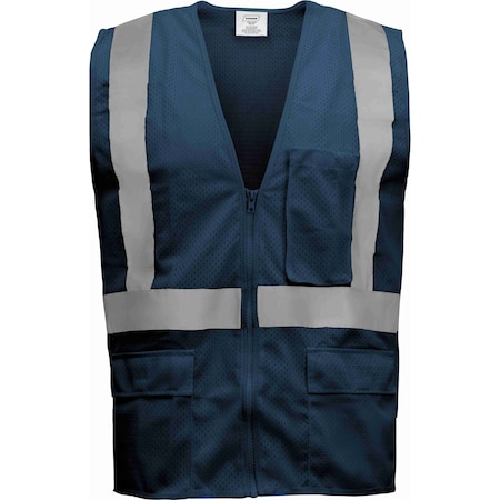Ironwear Hi-Vis Safety Vest 6XL Class 2 , Zipper 5 Pockets 1284-BZ-6XL