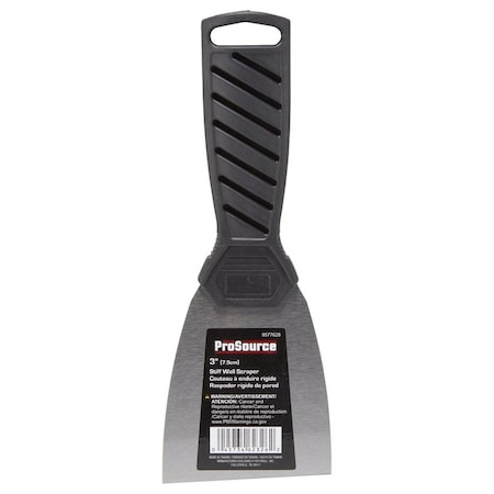 Prosource Wall Scraper, 3 in W Blade, Full Tang Blade, HCS Blade, Plastic Handle, Non-Slip Grip Handle 10571-3L