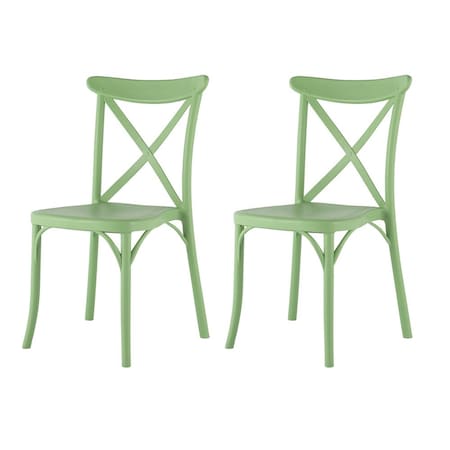 Lagoon Resin Stackable X Back Dining Chair Tan, 2PK 7061VB-SSTOS