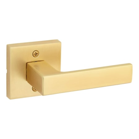 Kwikset Singapore Lever with Square Rose Half Dummy Satin Brass Finish 788SALSQT-4