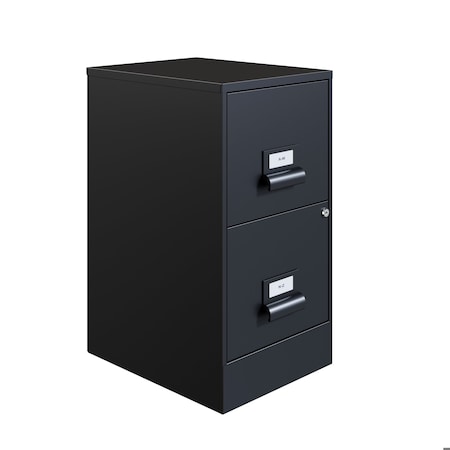 Space Solutions 14.25 in W 2 Drawer Premier Vertical File Cabinet, Black 21644